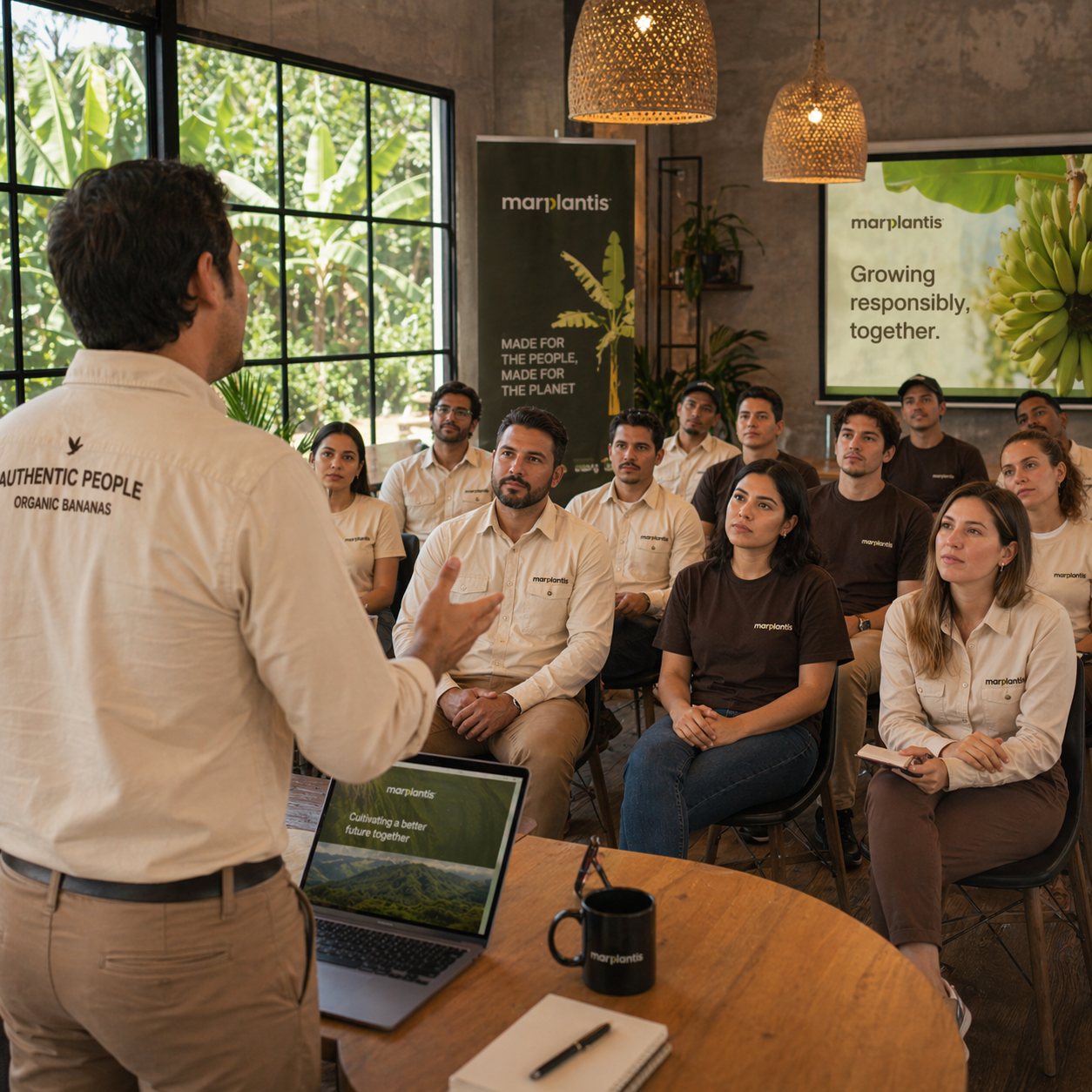 Equipo de Marplantis reunido en las oficinas