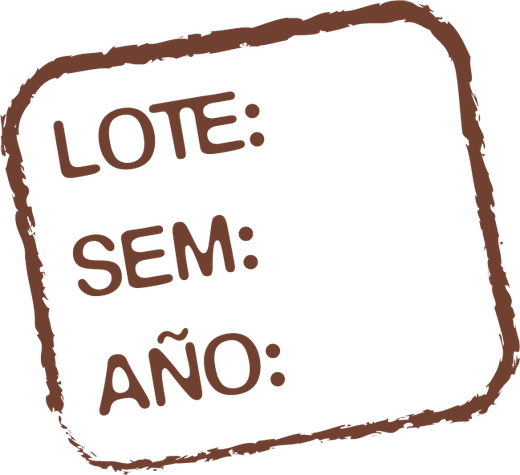 Sello de trazabilidad con lote, semana y a&ntilde;o